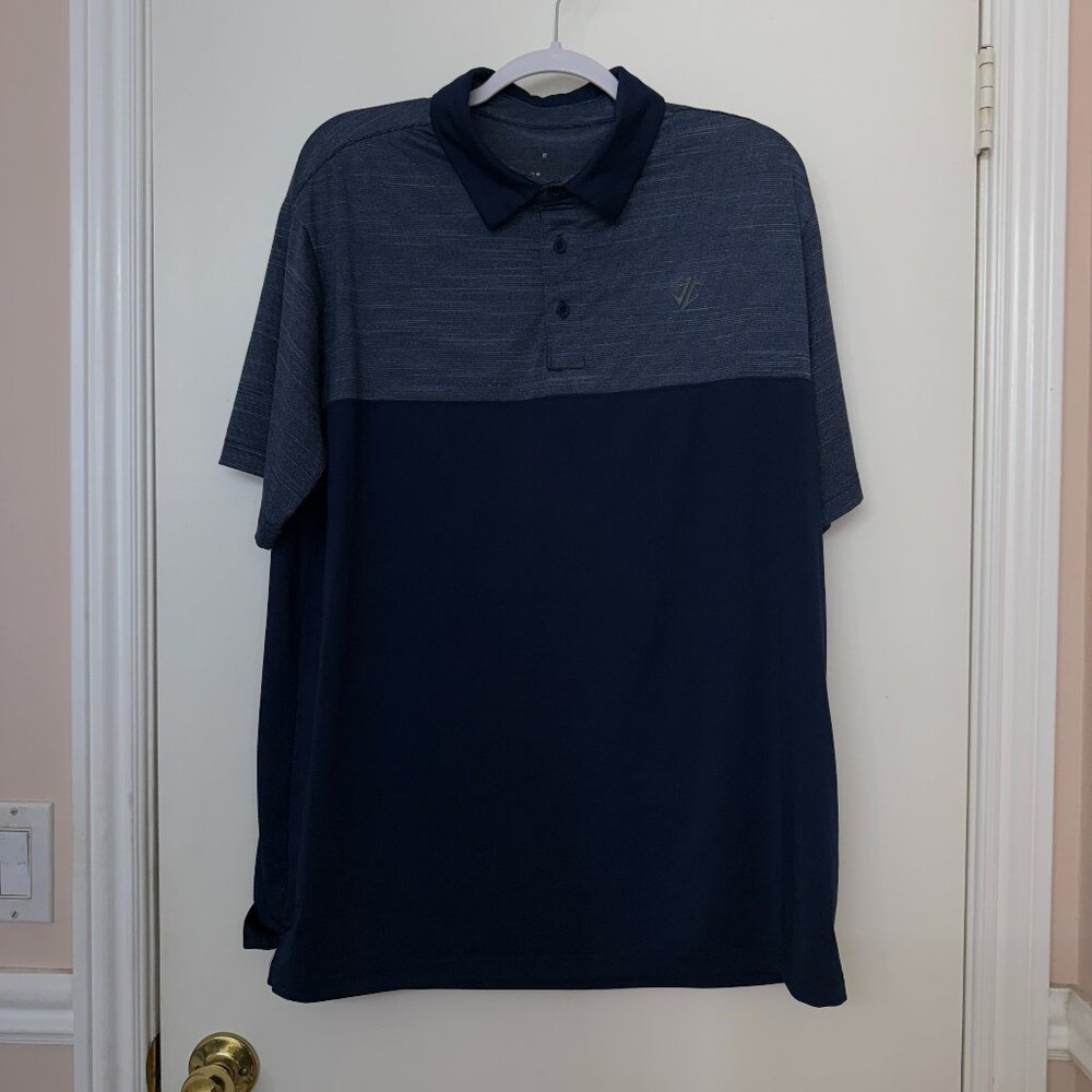 Jolt Gear Men's Blue Two Tone Golf Polo Shirt, Size XL